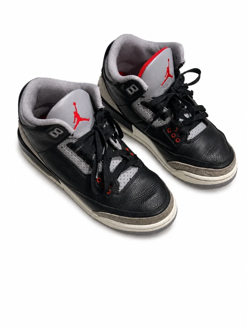 Jordan Black/Gray/Red Retro Basketball Sneakers